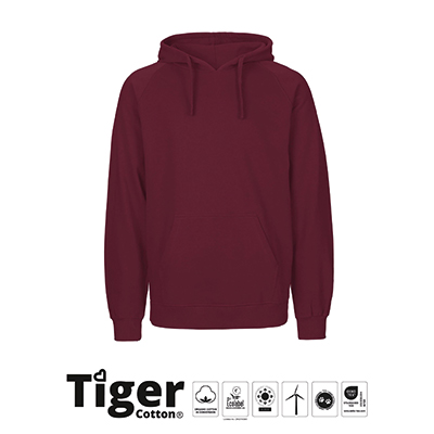 Image of Neutral Tiger Cotton Organic in Conversion Hooded Sweatshirt